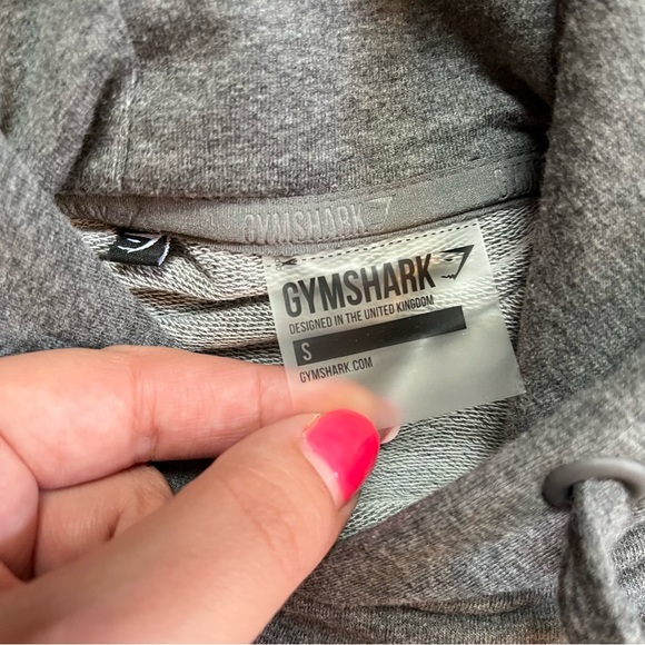 Gymshark cropped petal back gray hoodie size small - Picture 5 of 5
